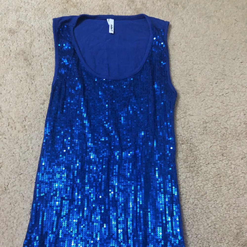 Sparkly Blue Tank top